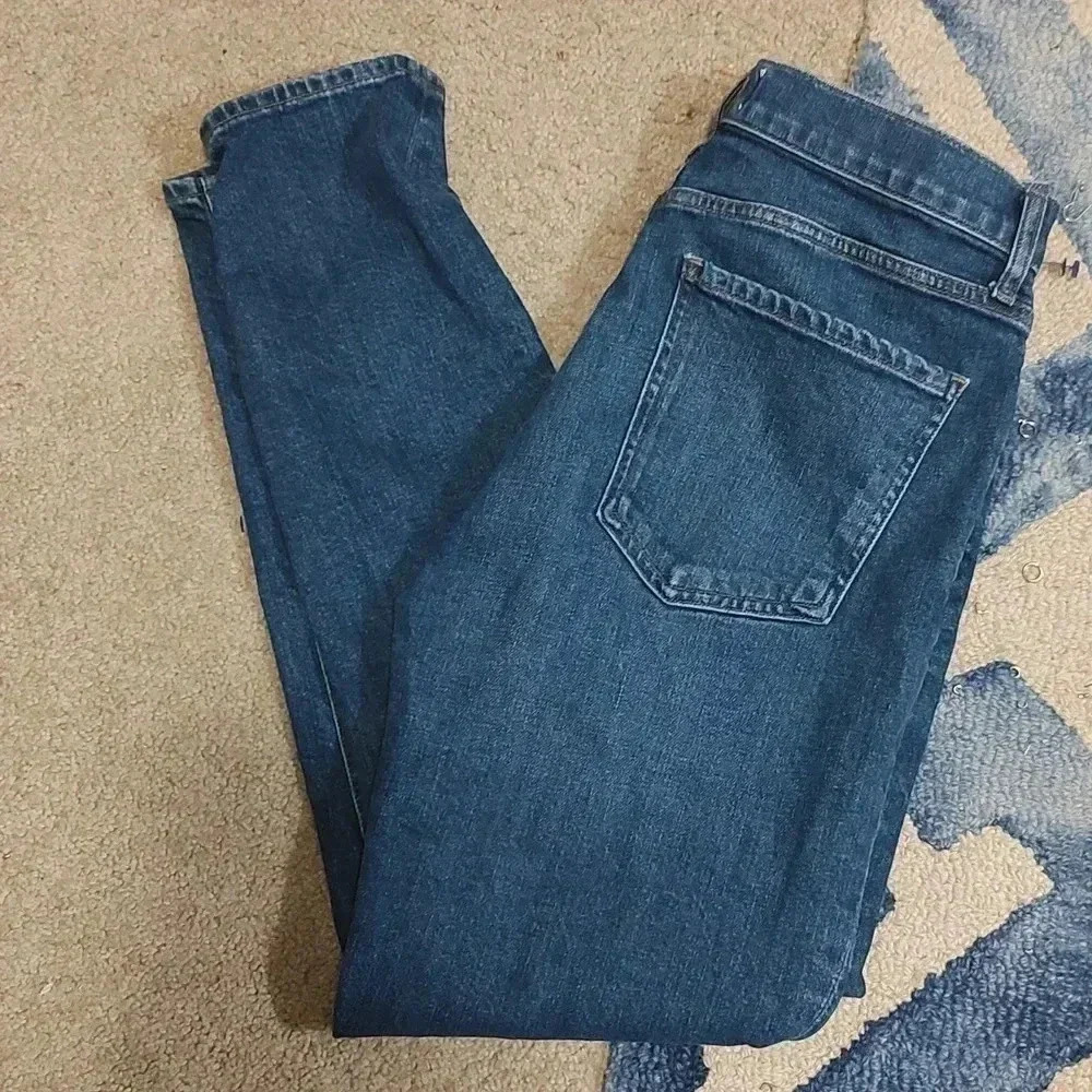 Agolde Women's High Rise Jeans - Dark Blue - Picture 6 of 9